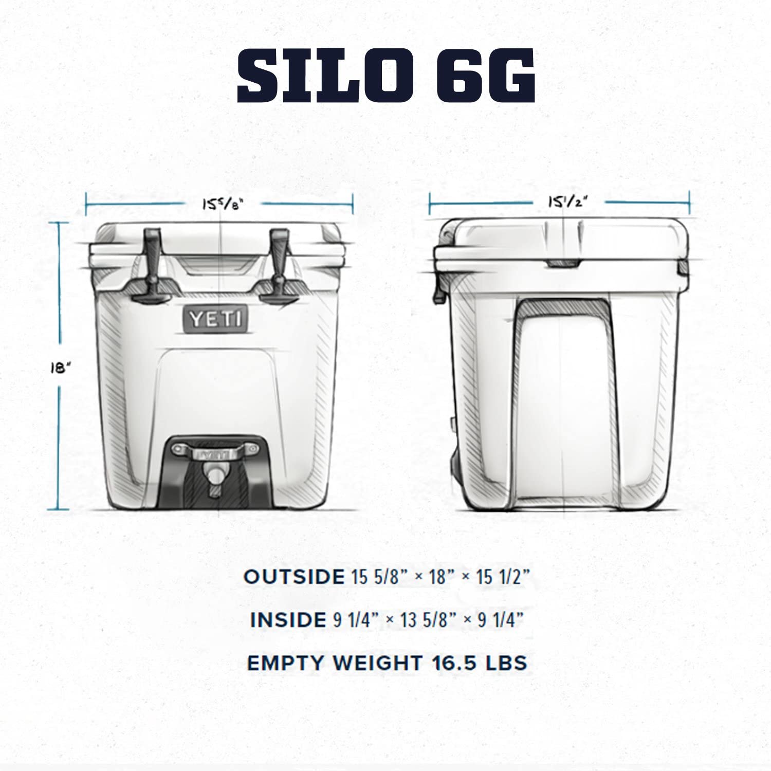YETI Silo 6 Gallon Water Cooler, White
